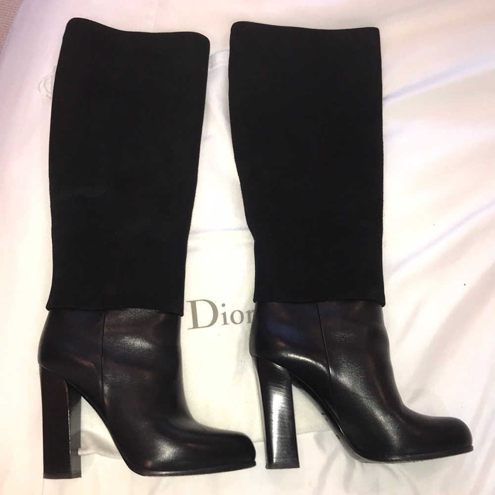 Dior leather and suede boots